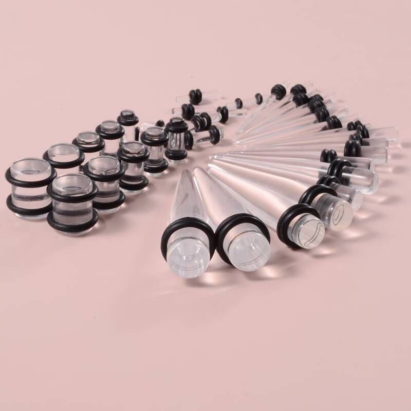 

36pcs Clear Acrylic Ear Tunnel
