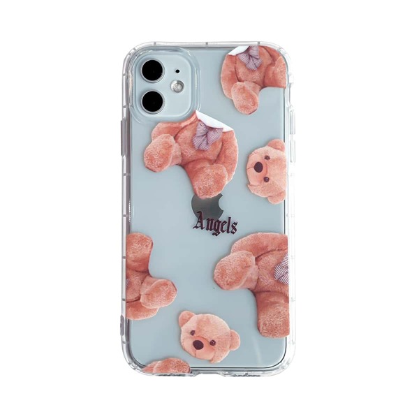 

Прозрачный чехол для iPhone с медведем, Многоцветный