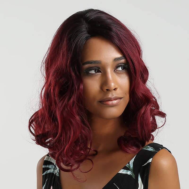 

Ombre Long Curly Wig, Burgundy
