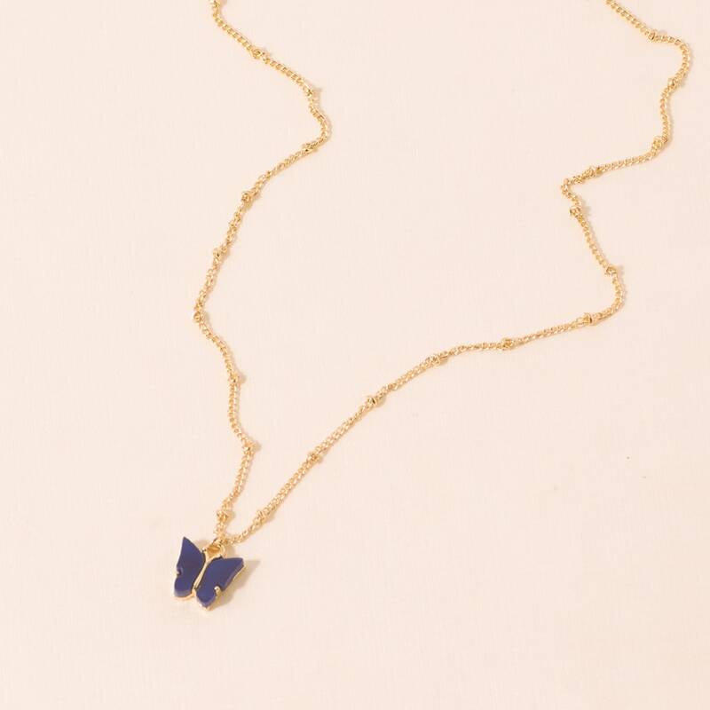 

1pc Butterfly Chain Necklace, Gold
