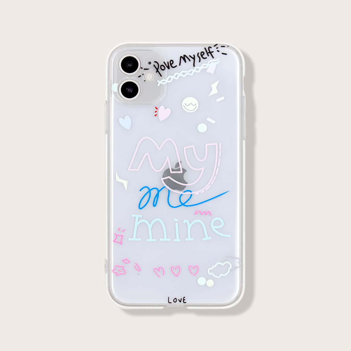 

Letter Graphic Clear iPhone Case