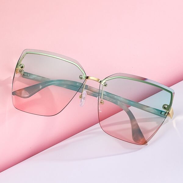 

Rimless Gradient Lens Sunglasses