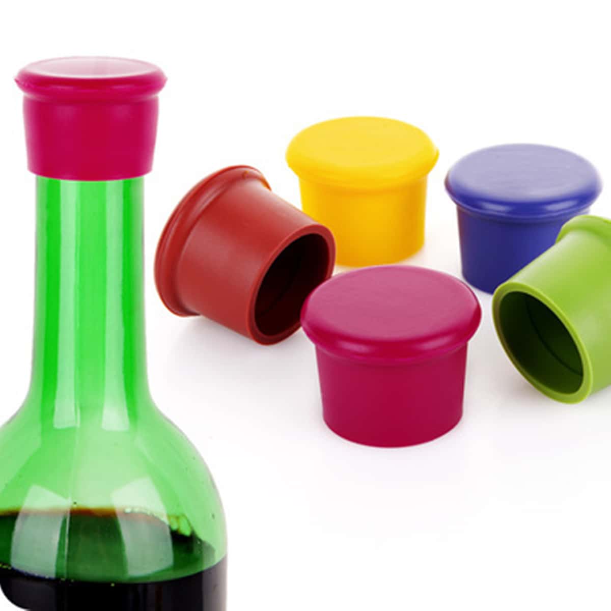 

1pc Random Silicone Reusable Bottle Cap, Multicolor