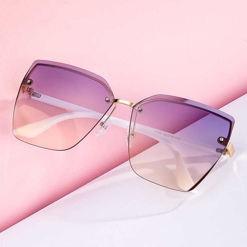 

Rimless Gradient Lens Sunglasses
