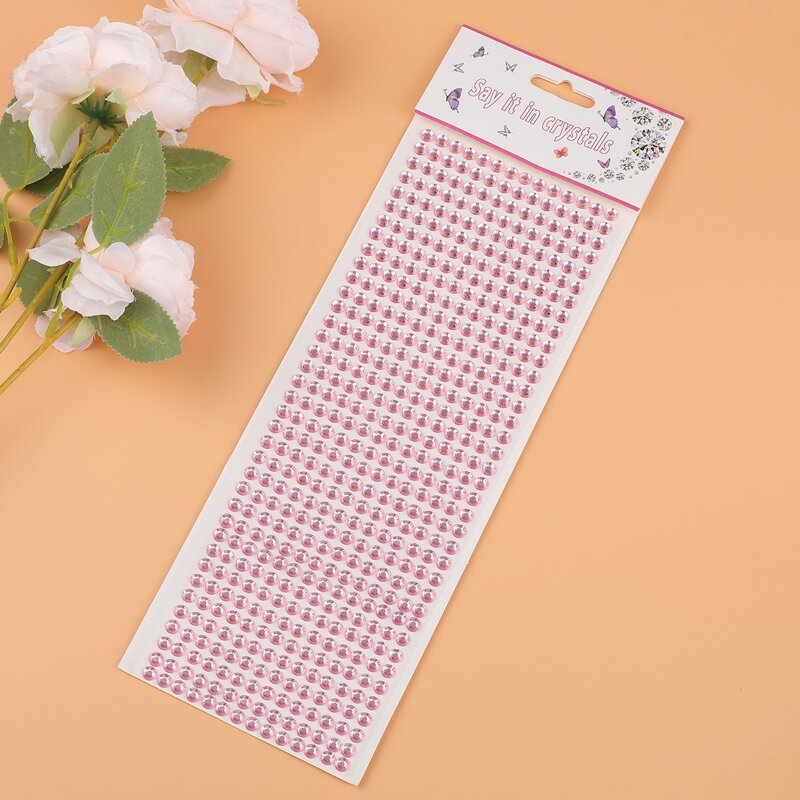 

1sheet DIY Rhinestone Sticker, Pink