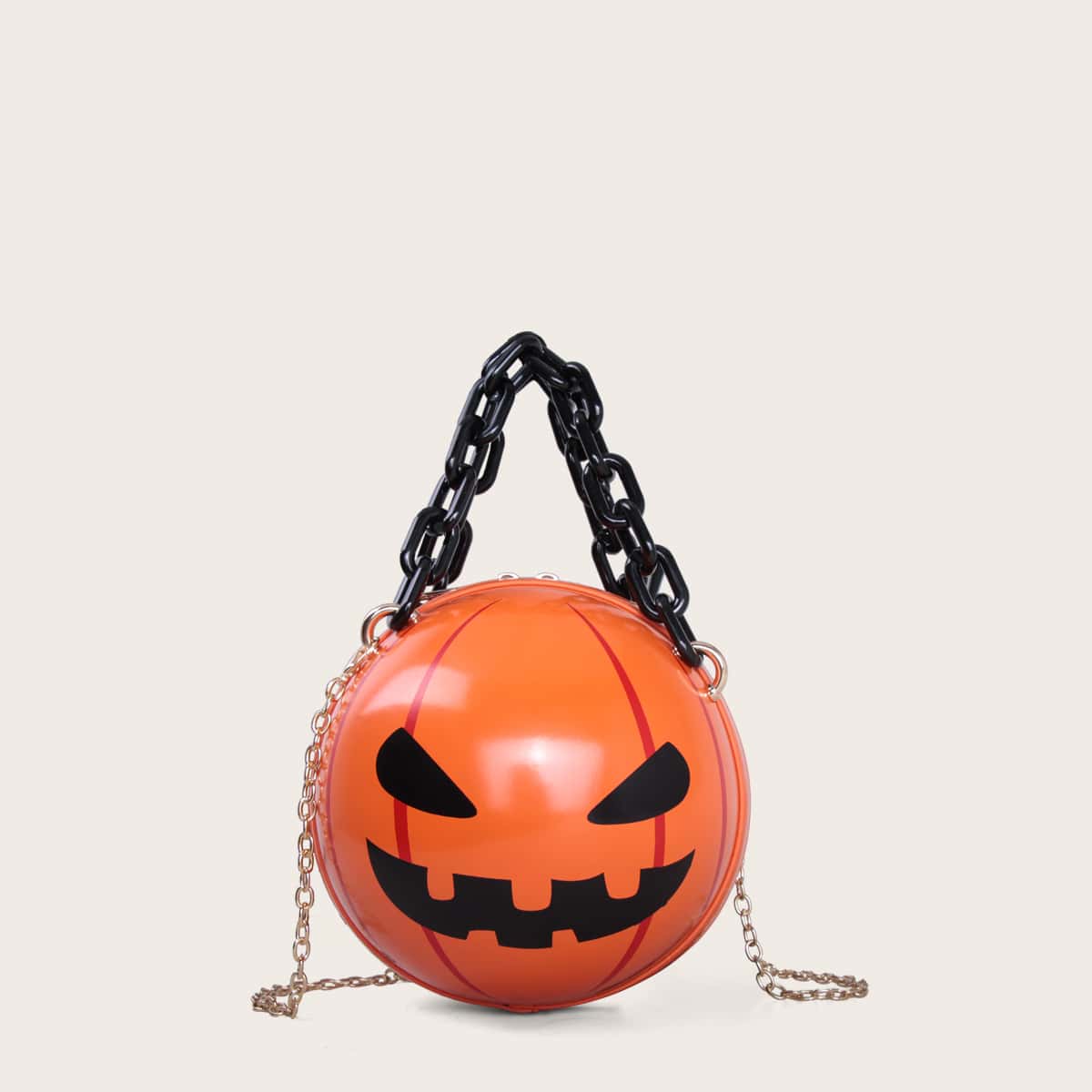

Halloween Pumpkin Decor Satchel Bag, Orange