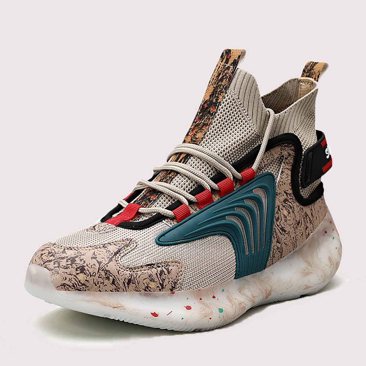 

Guys Color Block Lace-up Front Sneakers, Multicolor