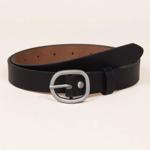 

Kids Metal Buckle Belt, Black