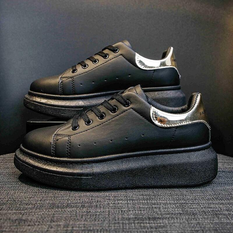

Metallic Lace-up Skate Shoes, Black