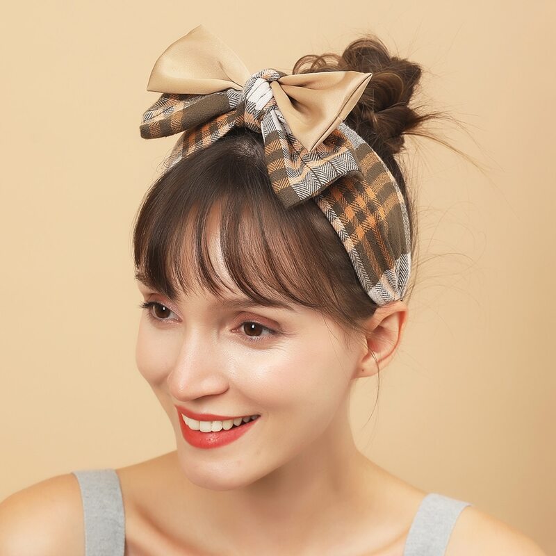 

Bow Knot Plaid Hair Hoop, Multicolor