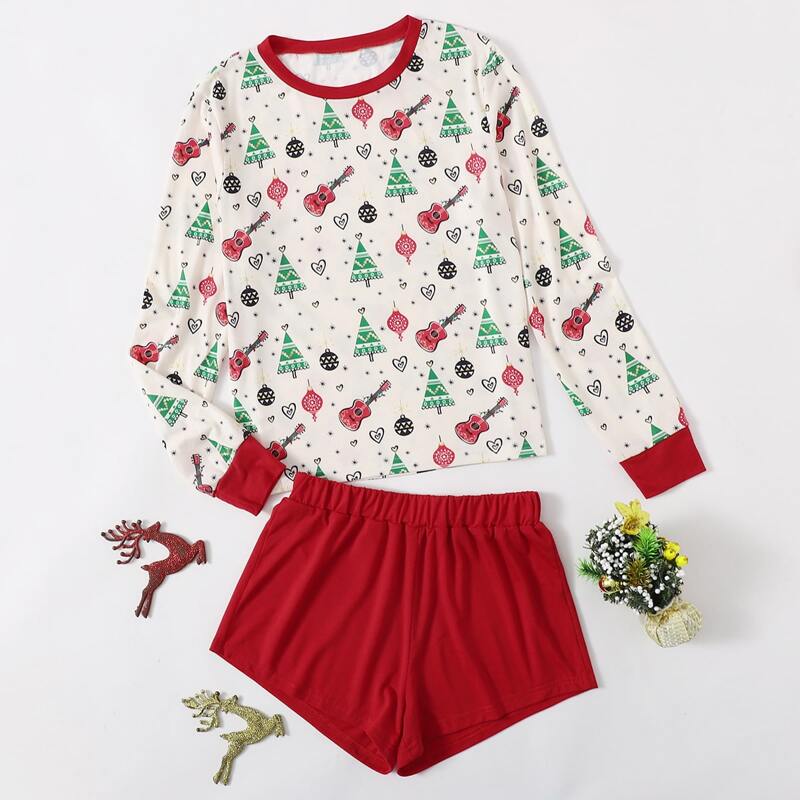 

Tree & Guitar Graphic PJ Set, Multicolor