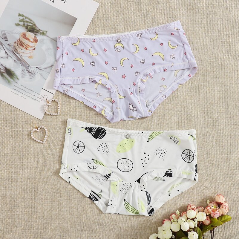 

2pack Fruit & Galaxy Pattern Panty Set, Multicolor