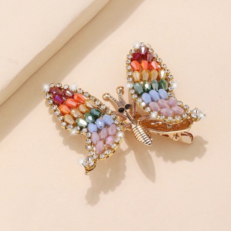 

Rhinestone Decor Butterfly Design Hair Clip, Multicolor