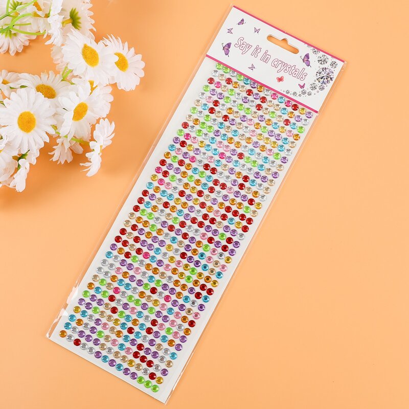 

1sheet DIY Rhinestone Sticker, Multicolor