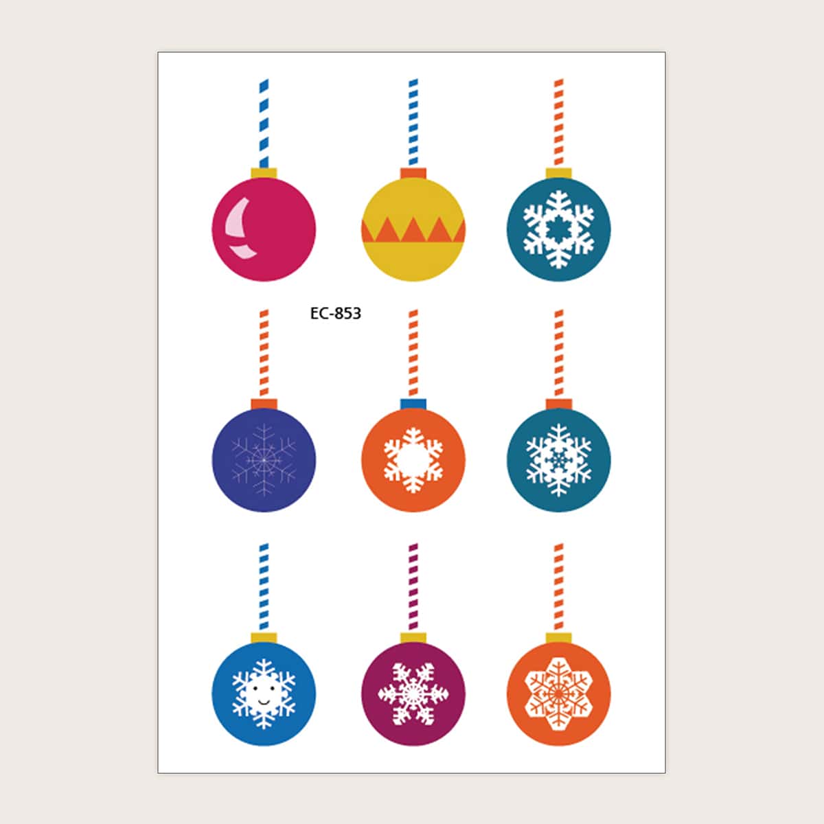 

1sheet Christmas Snowflake Pattern Tattoo, Multicolor