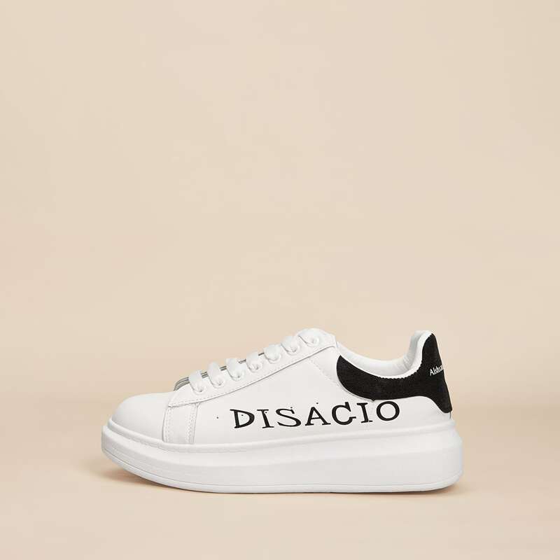 

Letter Lace-up Skate Shoes, White