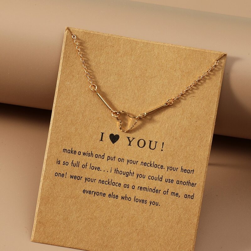 

Heart Decor Necklace, Gold