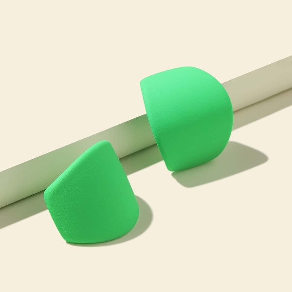 

Geo Design Stud Earrings, Green
