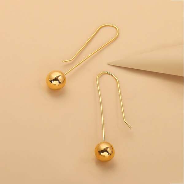 

Ball Drop Earrings, Gold