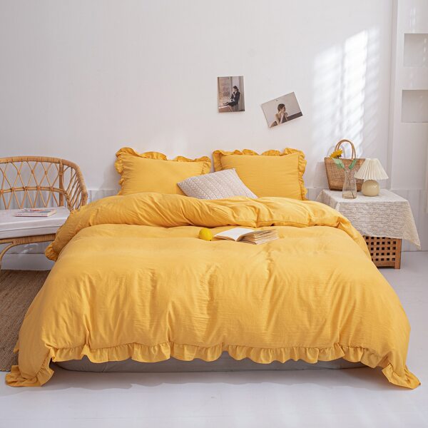 

Solid Color Bedding Set Without Filler, Yellow