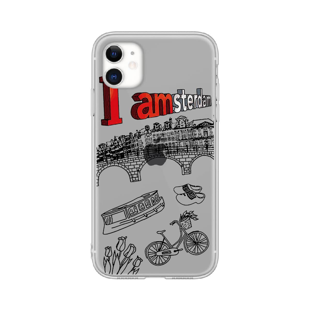

City Pattern Clear iPhone Case, Multicolor