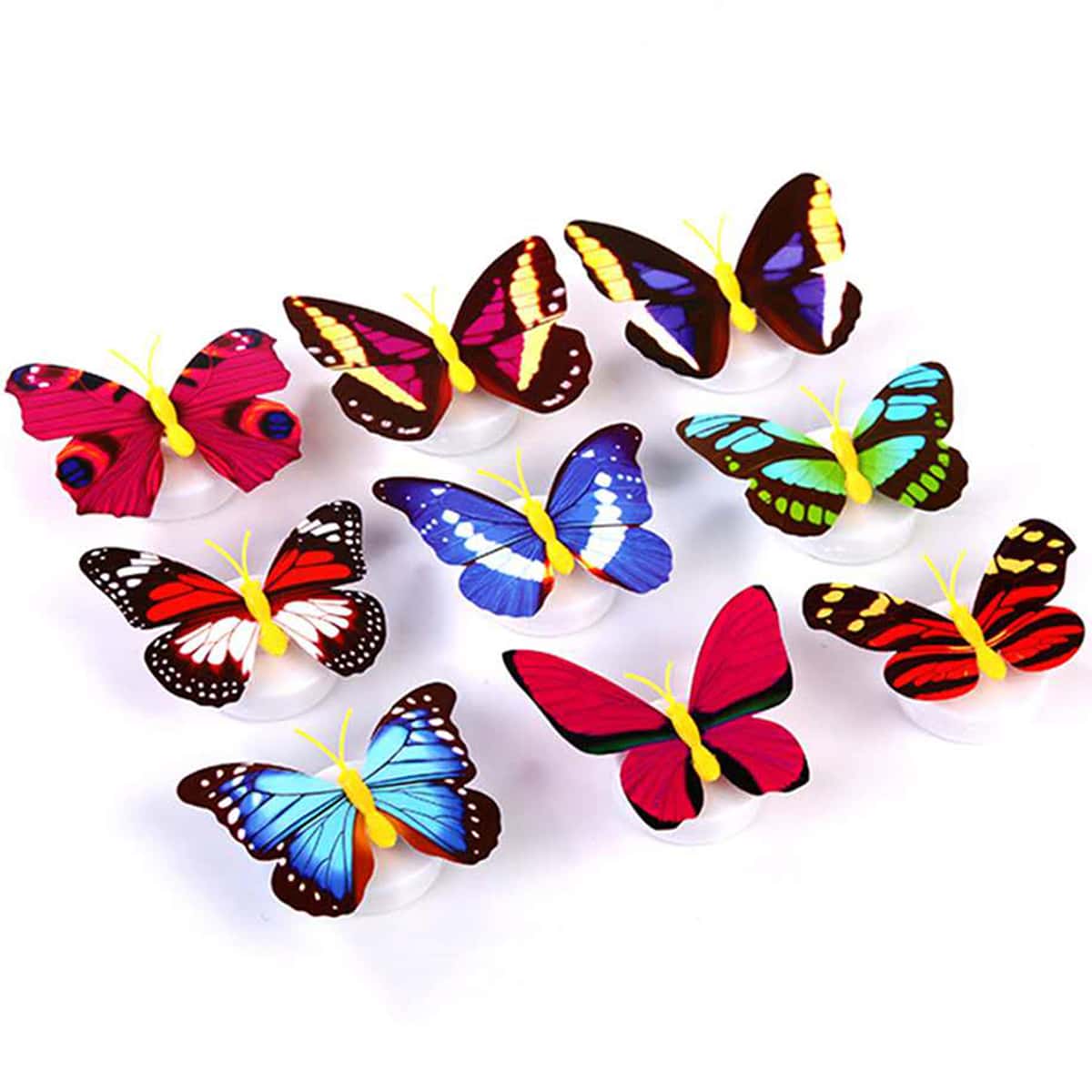 

3pcs Random Butterfly Wall-mounted Decorative Light, Multicolor