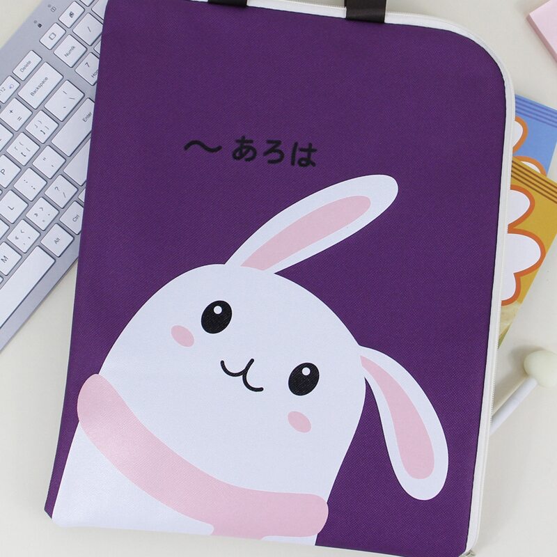 

Cartoon Graphic File Bag, Purple
