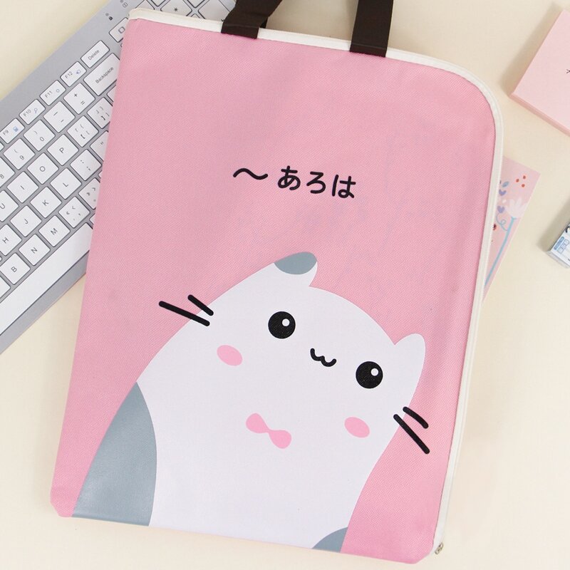 

Cartoon Graphic File Bag, Pink