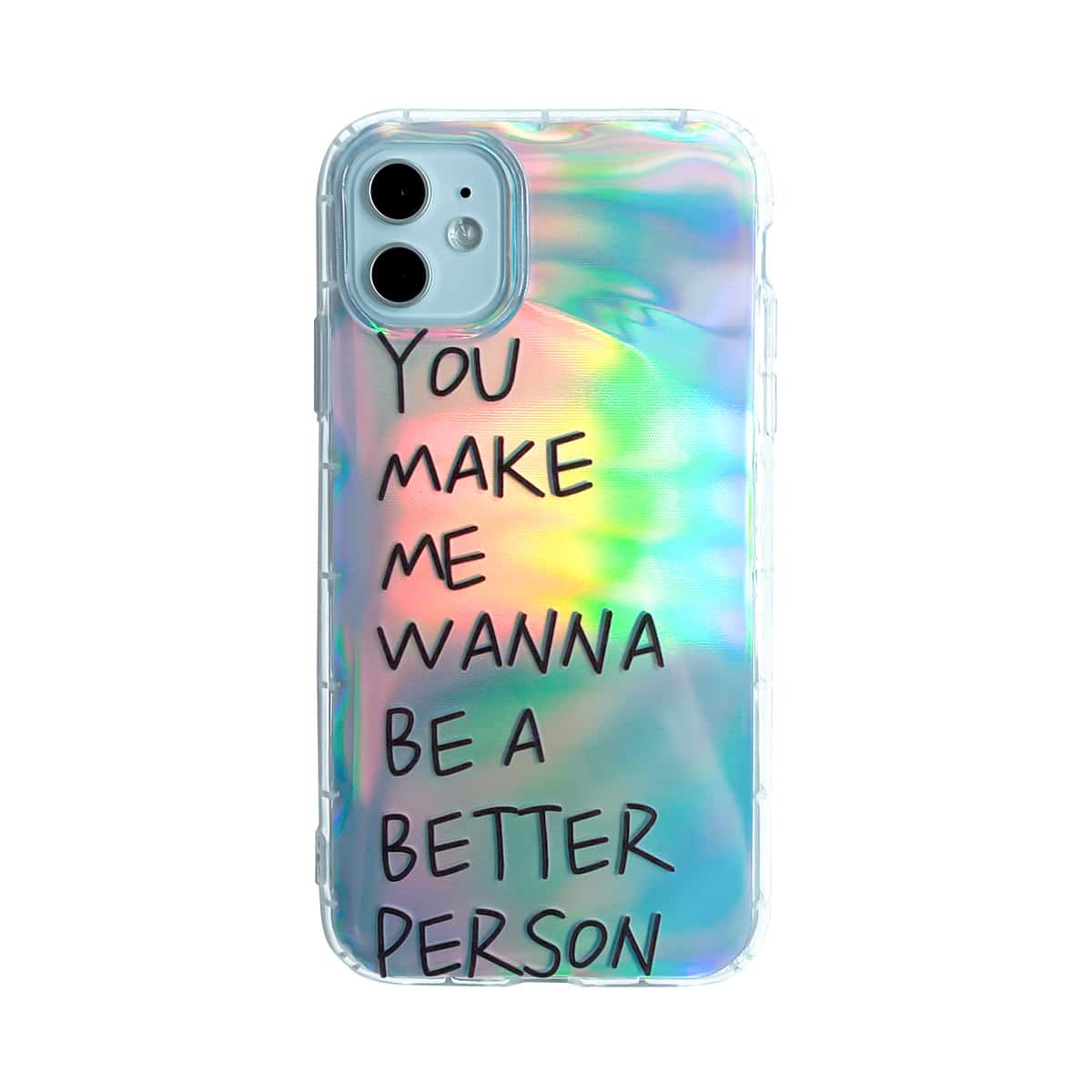 

Letter Graphic Laser iPhone Case, Multicolor