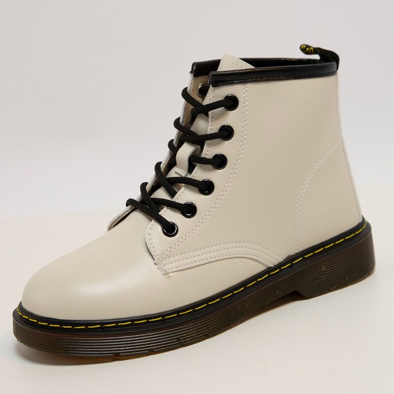 

Lace-up Front Combat Boots, Beige