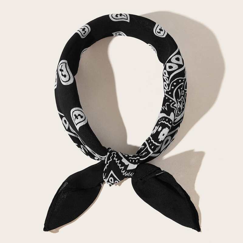 

Paisley Pattern Bandana, Black