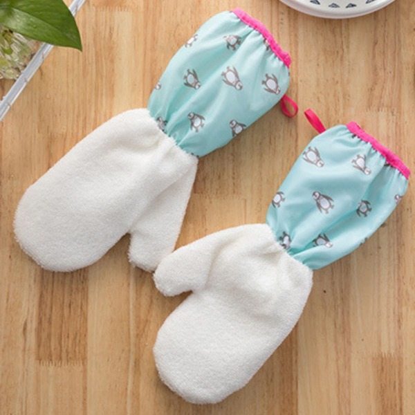 

1pair Penguin Print Dishwashing Glove, Multicolor