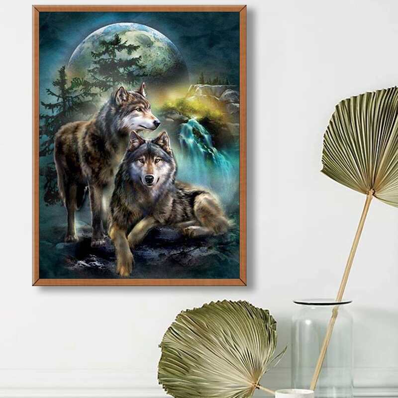 

Wolf Pattern Diamond Painting, Multicolor