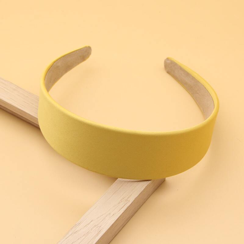 

Solid Wide Hair Hoop, Yellow