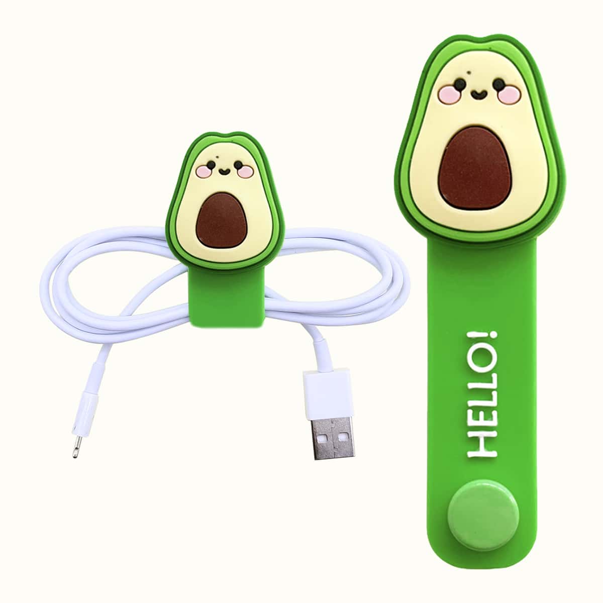 

1pc Avocado Shaped Data Cable Organizer, Green