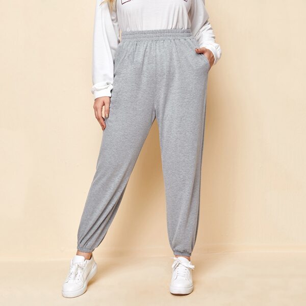 

Plus Slant Pocket Sweatpants, Light grey