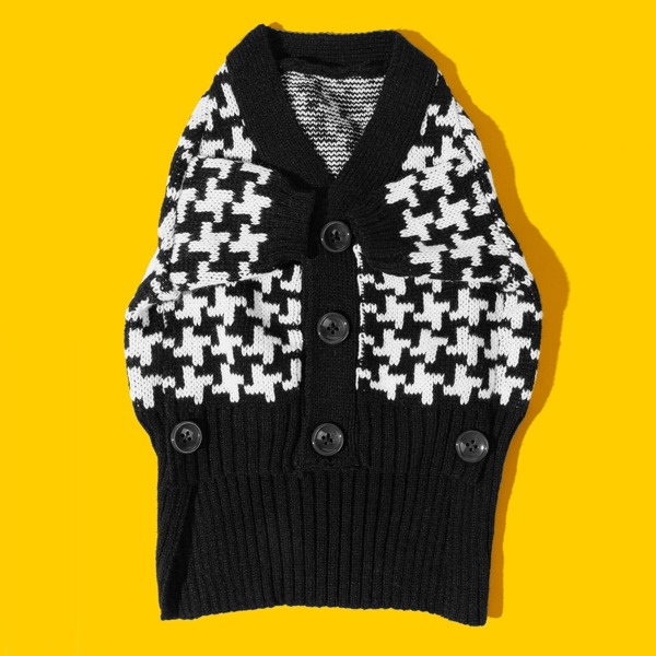 

Two Tone Dog Sweater, Black and white
