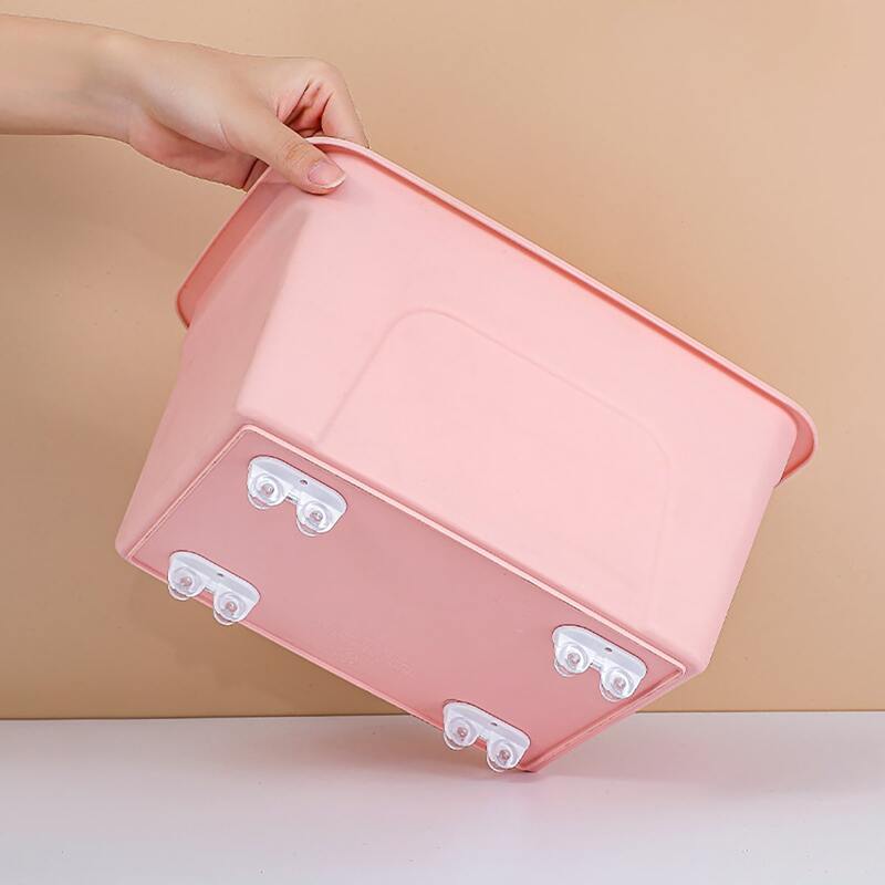

4pcs Storage Box Adhesive Pulley, Multicolor