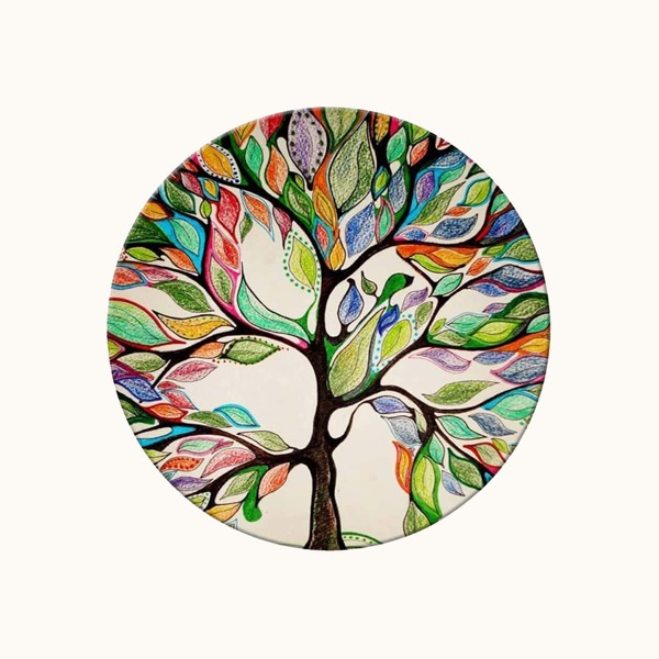 

1pc Tree Print Phone Expanding Stand Ring Grip, Multicolor