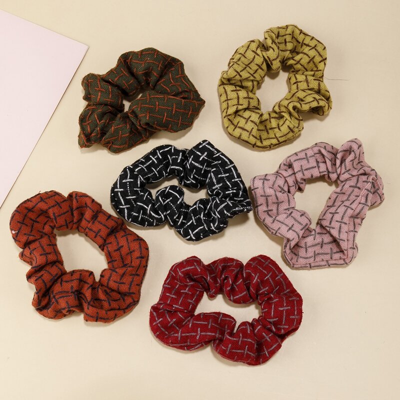 

6pcs Minimalist Scrunchies, Multicolor
