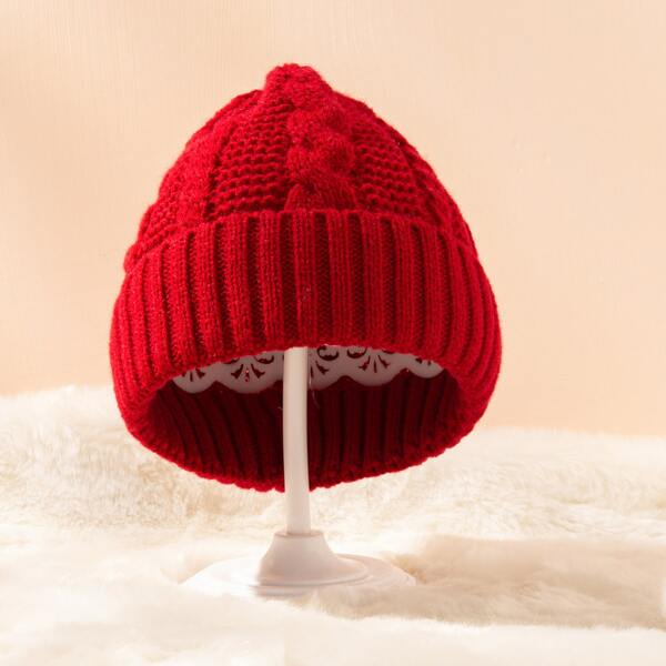 

Baby Solid Knit Beanie, Red