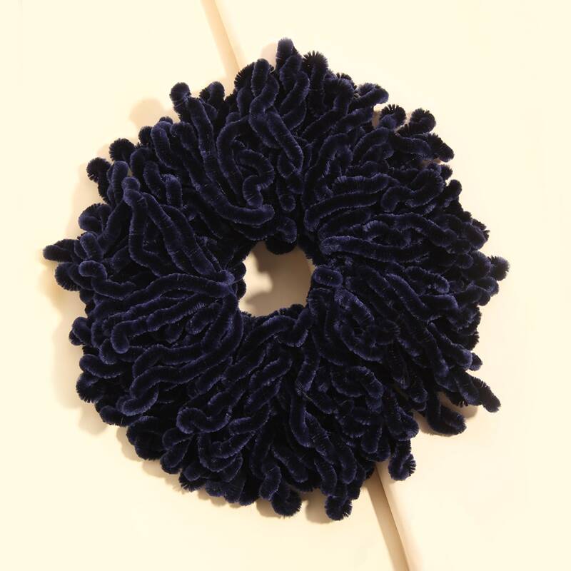 

Simple Plain Scrunchie, Navy blue
