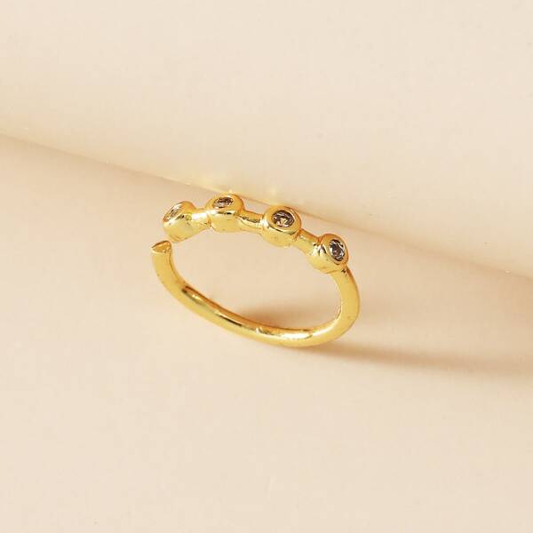 

Rhinestone Decor Nose Ring, Gold