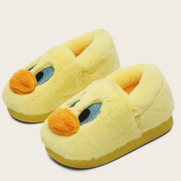 

Toddler Boys Cartoon Decor Fluffy Slippers, Yellow
