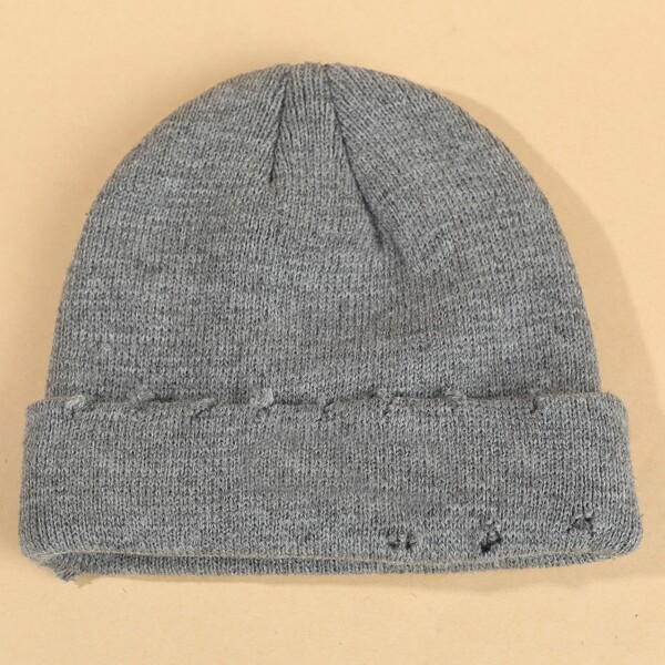 

Solid Cuffed Beanie, Grey