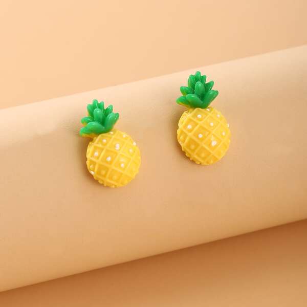 

Pineapple Stud Earrings, Multicolor