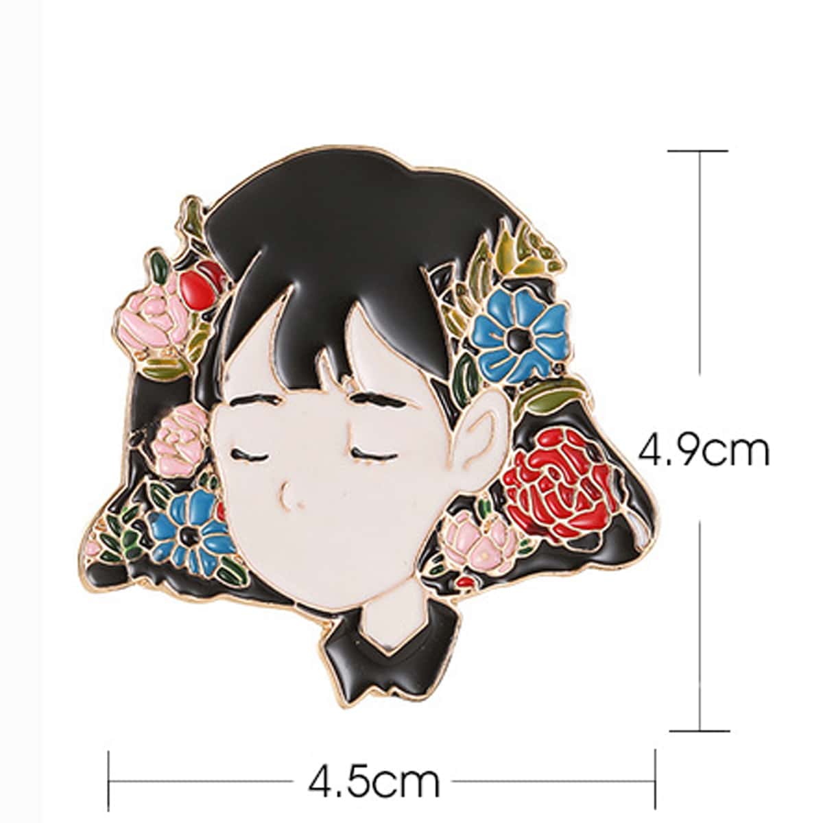

1pc Figure Graphic Brooch, Multicolor