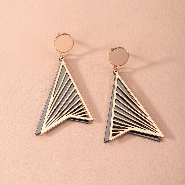 

Hollow Geo Drop Earrings, Multicolor