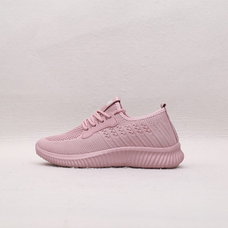 

Lace-up Decor Wide Fit Sneakers, Pink