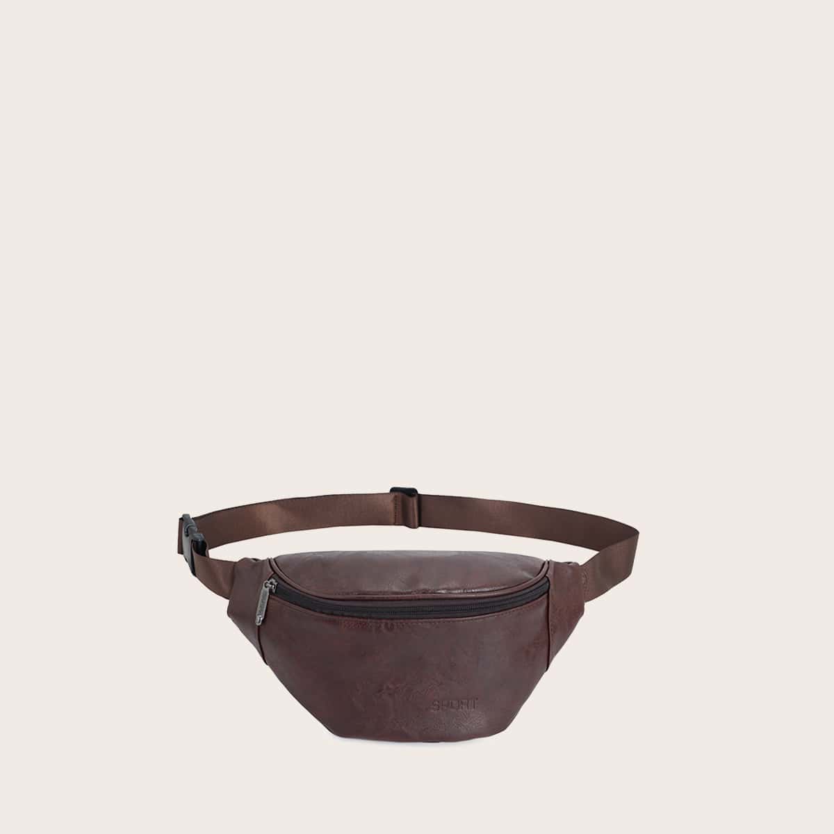 

Letter Embossed Fanny Pack, Brown